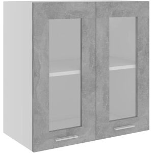 Hanging Glass Cabinet Concrete Grey 60x31x60 cm Engineered Wood Vidaxl Grey