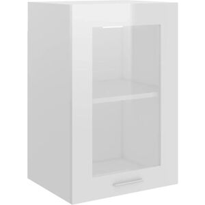 Hanging Glass Cabinet High Gloss White 40x31x60 cm Engineered Wood Vidaxl White