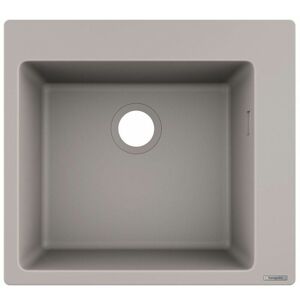 Hansgrohe - S51 Kitchen Sink Single Bowl Inset Concrete Grey SilicaTec 560x510mm - Grey