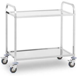 Royal Catering - Hotel Tea Serving Trolley Bar Drinks Cart Modern 2 Tier Lightweight Metal Frame