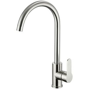 JUST TAPS PLUS Jtp Inox Round Kitchen Sink Mixer Tap Swivel Spout - Stainless Steel