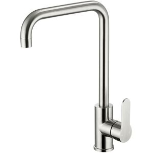 JUST TAPS PLUS Jtp Inox Square Kitchen Sink Mixer Tap Swivel Spout - Brushed Stainless Steel