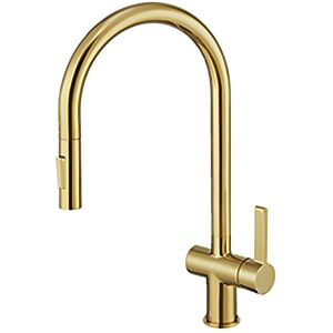 JUST TAPS PLUS JTP Vos Kitchen Sink Mixer Tap Pull Out Spout - Brushed Brass