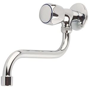 Invena - Single Handle Kitchen Tap Wall Mounted S-type Spout Chrome