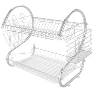 FAMIHOLLD Kitchen Dish Cup Drying Rack Drainer Dryer Tray Cutlery Holder Organizer