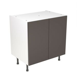 Quick Build Full Kitchen Base / Wall / Tall Unit Set - Graphite Gloss - Slab Doors Base Unit 800mm - Kitchen Kit