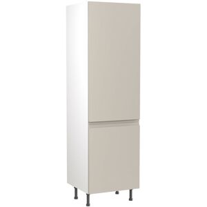 KITCHEN KIT Quick Build Full Kitchen Base / Wall / Tall Unit Set - Light Grey Gloss - J-Pull Handleless Doors Fridge & Freezer Tall Housing Unit 600mm - Kitchen