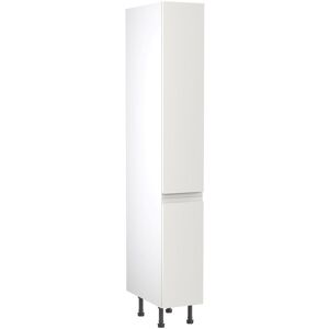 KITCHEN KIT Quick Build Full Kitchen Base / Wall / Tall Unit Set - White Gloss - J-Pull Handleless Doors Larder Tall Unit with Pull Out Storage 300mm - Kitchen