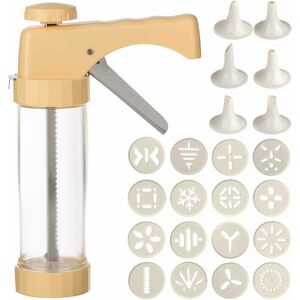 LangRay Pastry accessories for pastry press, cookie press and decorative syringe, pastry syringe, biscuit, with 16 jigs and 6 nozzles