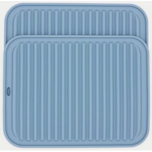 Large silicone trivet for table or cocotte, multi-purpose and many colors to choose from (blue B-rectangular) Groofoo