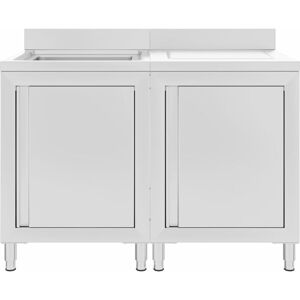 BERKFIELD HOME Mayfair Commercial Kitchen Sink Cabinet Stainless Steel 120x60x96 cm