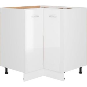 BERKFIELD HOME Mayfair Corner Bottom Cabinet High Gloss White 75.5x75.5x80.5 cm Engineered Wood