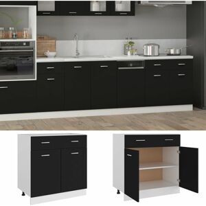 Berkfield Home - Mayfair Drawer Bottom Cabinet Black 80x46x81.5 cm Engineered Wood