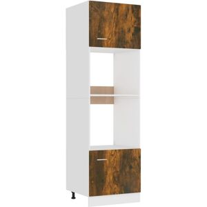 Berkfield Home - Mayfair Microwave Cabinet Smoked Oak 60x57x207 cm Engineered Wood