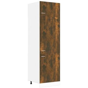 Berkfield Home - Mayfair Refrigerator Cabinet Smoked Oak 60x57x207 cm Engineered Wood