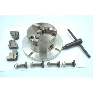 Soba - New 100mm 3 Jaw Chuck and Mounting Plate to Suit 6 and 8 inch HV6/8 Rotary Tables