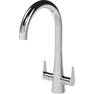 Nuie - Samir Mono Kitchen Sink Mixer Tap Dual Lever Handle - Chrome