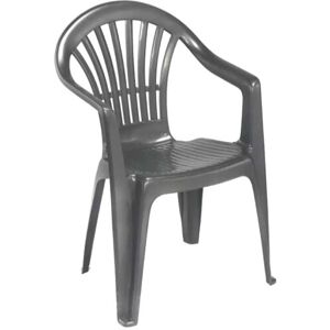 VISS Plastic Low Back Chair – Black