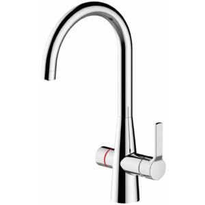 Aquadzi ch Brass Swan Neck 4IN1 Boiling Hot Water Kitchen Tap & Tank Deck Mounted, Chrome - Reginox