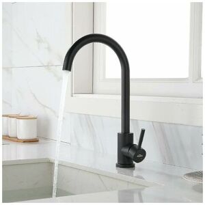 Rose - Black Kitchen Faucet 360 Rotatable High Spout Hot And Cold Kitchen Mixer Tap Stainless Steel Kitchen Sink Mixer Tap