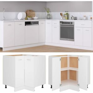 BERKFIELD HOME Royalton Corner Bottom Cabinet White 75.5x75.5x80.5 cm Engineered Wood