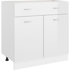 Berkfield Home - Royalton Drawer Bottom Cabinet High Gloss White 80x46x81.5 cm Engineered Wood