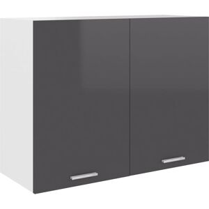 BERKFIELD HOME Royalton Hanging Cabinet High Gloss Grey 80x31x60 cm Engineered Wood