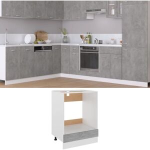 Berkfield Home - Royalton Oven Cabinet Concrete Grey 60x46x81.5 cm Engineered Wood