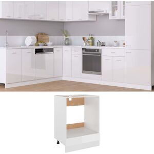 BERKFIELD HOME Royalton Oven Cabinet High Gloss White 60x46x81.5 cm Engineered Wood