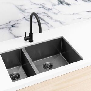 SCOTT & JAMES Scott & James 1.5 Bowl Undermount Sink Left Hand Small Bowl 590 x 440 mm - Gunmetal Grey - GFS0066 - Gunmetal Grey