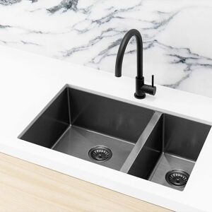 SCOTT & JAMES Scott & James 1.5 Bowl Undermount Sink Right Hand Small Bowl 590 x 440 mm - Gunmetal Grey - GFS0067 - Gunmetal Grey