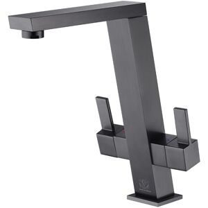 SCOTT & JAMES Scott & James Dual Edge Twin Lever Mixer Tap - Gun Metal - ELO0069 - Gun Metal