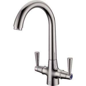 SCOTT & JAMES Scott & James Lilly Twin Lever Mixer Tap - Brushed - ELO0024 - Brushed