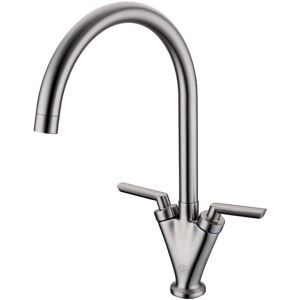 SCOTT & JAMES Scott & James Twin Lever Mixer Tap - Brushed - ELO0009 - Brushed