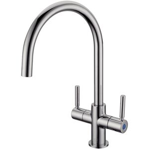 SCOTT & JAMES Scott & James Twin Lever Mixer Tap - Brushed - ELO0013 - Brushed