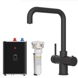S.i.a - sia BWT340BL Black 3-in-1 Instant Boiling Hot Water Tap Including Tank & Filter