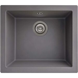 S.I.A Sia evogr 1.0 Bowl Grey Composite Inset / Undermount Kitchen Sink And Waste Kit