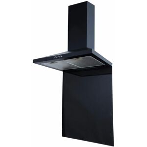 S.I.A Sia SP60BL 60cm x 75cm Black Toughened Kitchen Glass Splashback