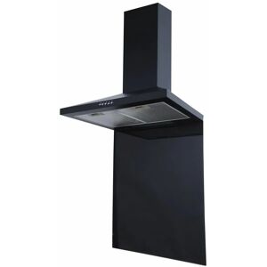 S.I.A Sia SP70BL 70cm x 75cm Black Toughened Kitchen Glass Splashback