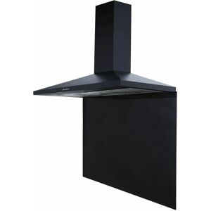 S.I.A Sia SP90BL 90cm x 75cm Black Toughened Kitchen Glass Splashback