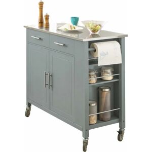 SoBuy Kitchen Storage Trolley Cart Kitchen Island Island on Wheels,FKW108-HG+Free Kitchen Hanging Shelf KCR03-N