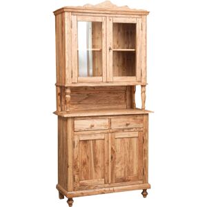 BISCOTTINI Solid lime wood, natural finish W107xDP43xH238 cm sized display case. Made in Italy - Legno