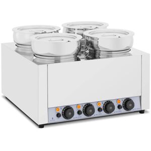 ROYAL CATERING Soup Station Bain Marie Food Warmer Stainless Steel 4 x 7 l 30 - 110 °c 2000 w