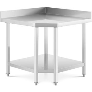 ROYAL CATERING Stainless Steel Work Corner Table Kitchen Prep Commercial Table 90x70cm 300kg
