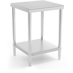 ROYAL CATERING Stainless Steel Work Table - 60 x 60 cm - 150 kg load capacity - Kitchen table
