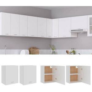 SWEIKO Hanging Cabinets 2 pcs White 50x31x60 cm Chipboard FF805078UK