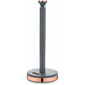T826133GRY Cavaletto Towel Pole Kitchen Roll Holder with Soft Underliner, Grey and Rose Gold - Tower