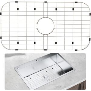 VEVOR Sink Protector Grid, 26'x14' Stainless Steel Sink Grates, Centered Drain Sink Grates with R90 Corner Radius, Large Sink Bottom Grids, Universal Bowl