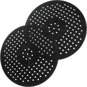 CYSLMUK 2 Pack Round Sink Protector Mats Rubber Kitchen Sink Mats for Kitchen Bottom, Farmhouse Porcelain Sink, Center Drain, Black Round Placemats, 31cm