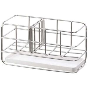 ZVD 304 Stainless Steel Sponge Holder, Multifunctional Kitchen Sink Organizer, Dish Drainer Tray, Soap Dish, Adjustable Hanging Board